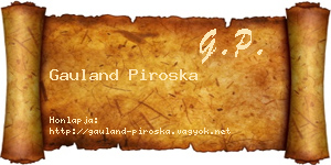 Gauland Piroska névjegykártya